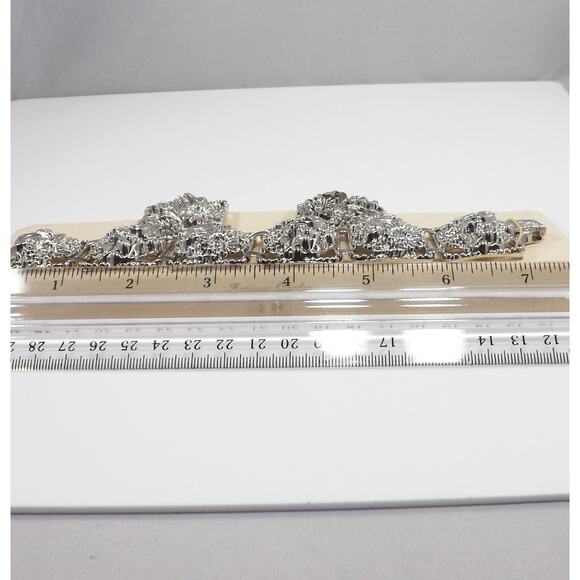 Sarah Coventry Book Chain Floral Bracelet Earrings Set, 1960s, Original Box - Picture 6 of 10